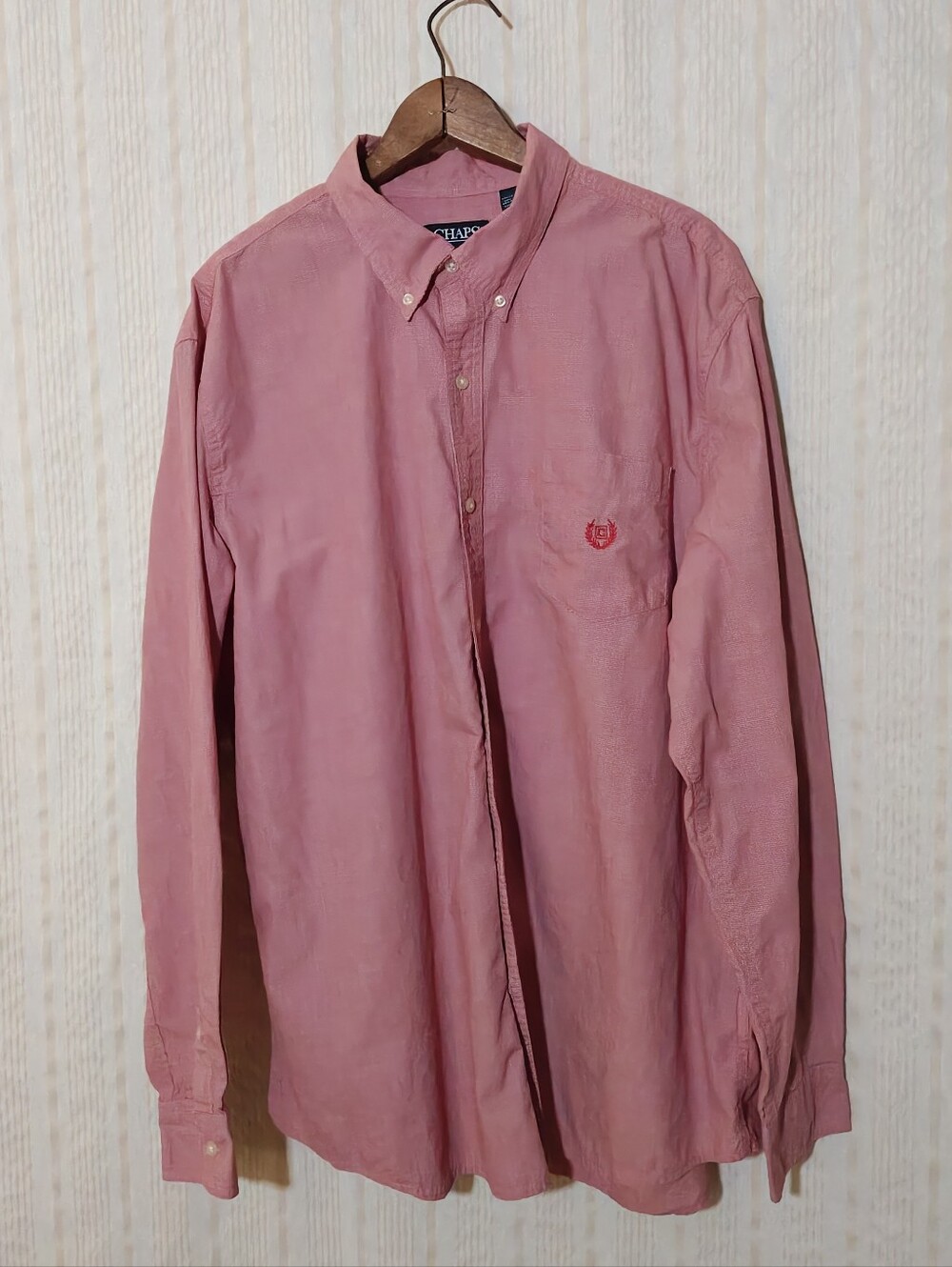 Chaps Men's Button-Down Shirt in light red